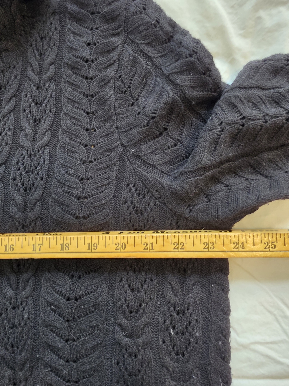 Lauren Ralph Lauren Black Cable Knit Turtleneck Size 2X - Picture 3 of 7